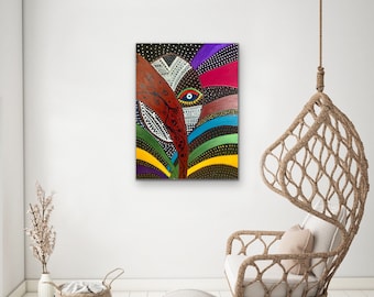 African Art, CANVAS PRINT, Colorful wall art, Living Room decor, Modern wall decor, African American, Black Art,Urban print, Statement piece