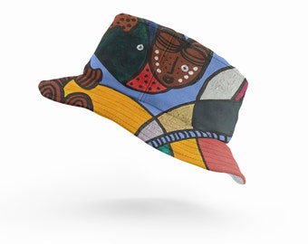 AfroCaribe Bucket Hat: Unisex Polyester Sun Protector