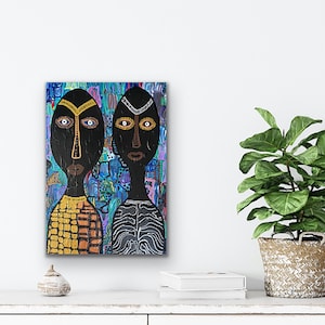 African Art, Contemporary CANVAS PRINT, Living Room Wall Art, Modern Home Decor, Trendy Art,  Black Art, Jamaican Art, Gift for Any Occasion