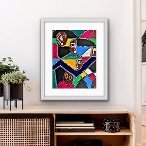 Abstract Black art print, modern contemporary decor, urban art, living room ideas, house warming gift, anniversary gift for couple image 5