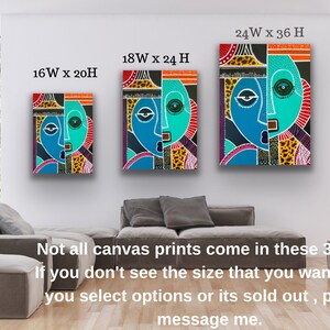 Modern abstract canvas print, contemporary art, living room decor ideas, African print, boho theme, ethnic decor, unique gift for friend image 7