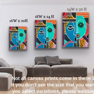 African Art, Contemporary CANVAS PRINT, Living Room Wall Art, Modern Home Decor, Trendy Art, Black Art, Jamaican Art, Gift for Any Occasion image 5