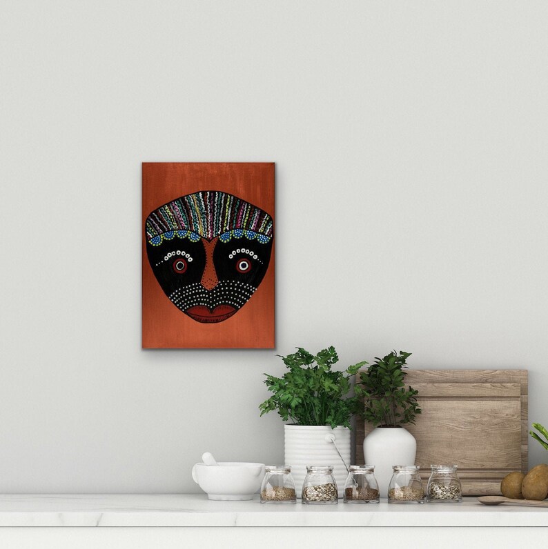 African Man Wall Print on Canvas, Living Room Wall Art Print, Abstract Art, Modern Home Decor, Jamaican Art, Black Art, Gift for him image 3