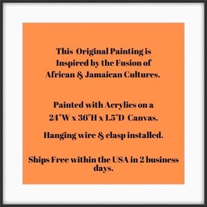 Original painting on canvas, contemporary painting, Afrocentric art, modern decor living room, unique gift for friend, new home gift idea image 9