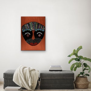African Man Wall Print on Canvas, Living Room Wall Art Print, Abstract Art, Modern Home Decor, Jamaican Art, Black Art, Gift for him image 6
