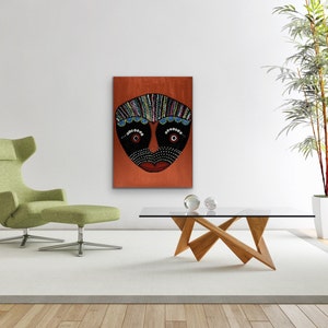 African Man Wall Print on Canvas, Living Room Wall Art Print, Abstract Art, Modern Home Decor, Jamaican Art, Black Art, Gift for him image 5