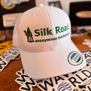 Silk Road Anonymous Marketplace Bitcoin Embroidered Trucker Cap
