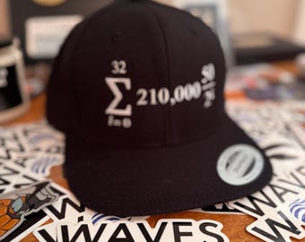 Bitcoin Supply Formula Snapback Hat | Embroidered BTC Logo Cap