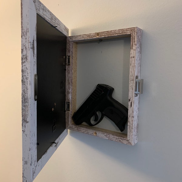 White 11 x 14 gun case/picture frame