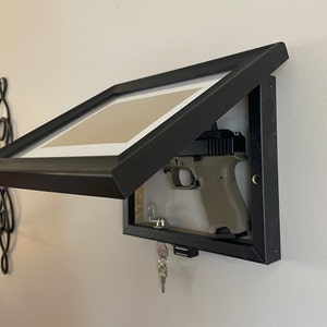Black 8x10 Wooden picture frame/gun case