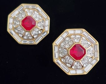 Vintage Nina Ricci Rhinestone Earrings