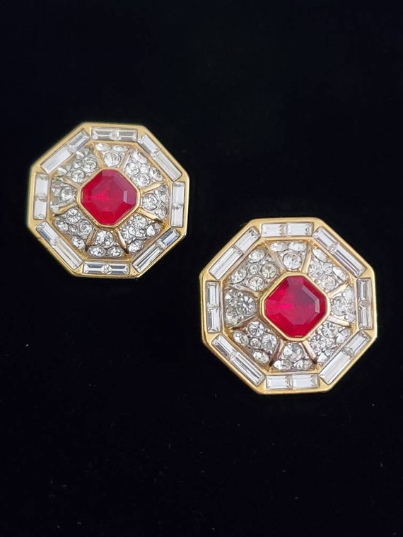 Vintage Nina Ricci Rhinestone Earrings