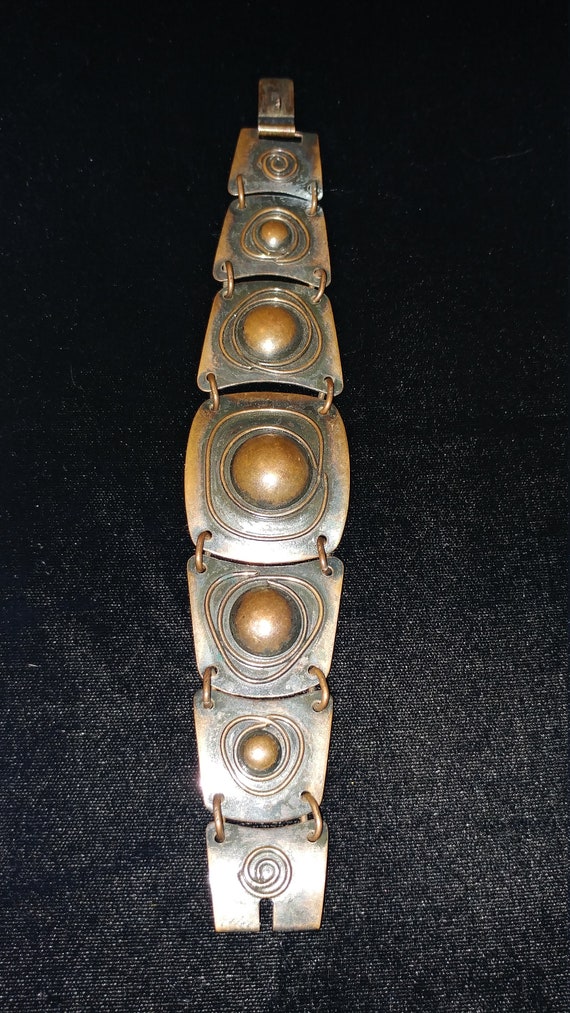 Mid Century Mod Copper Bracelet
