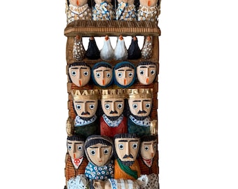 Talla de madera original del belén del artista polaco Antoni Kaminski