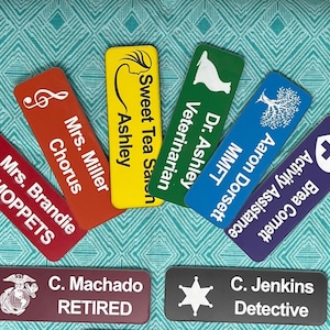 Custom Name Tag for Work, Engraved Name Tag, Work Name Badge, Custom Name Badge, Name Badge, Magnet Name Badge Pin, Name Tag Custom,