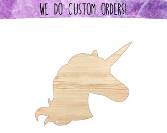 Unicorn Head Cutout Etsy