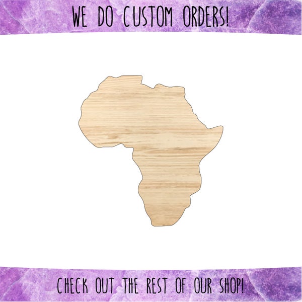 Africa Cut out, Africa Cut out, Continent Cut out, Africa Wooden Cutout, Africa Continent Cut out, Cut out, Wood, Laser Cut out