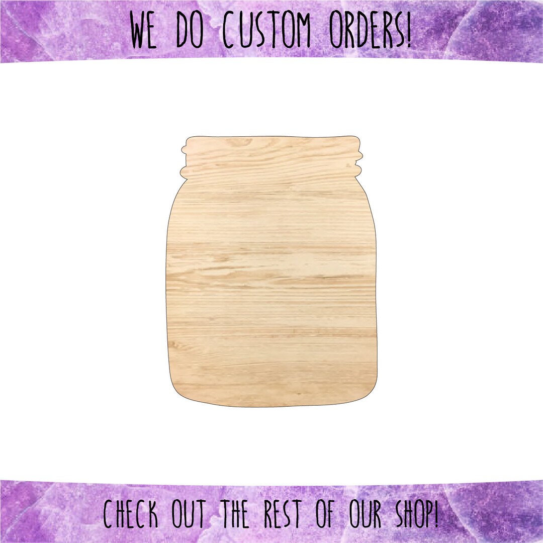 Mason Jar Wood Cut Out, Mason Jar Wooden Shape, Mason Jar Wood Shape