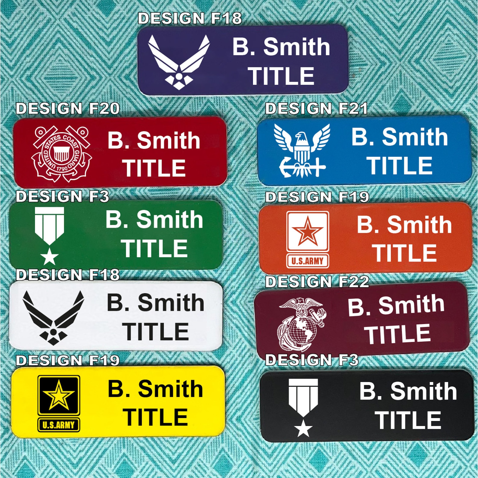 Recruiter Pin Veteran Name Tags, Army Name Badge, Recruiter Name Pin, Coast Guard ...