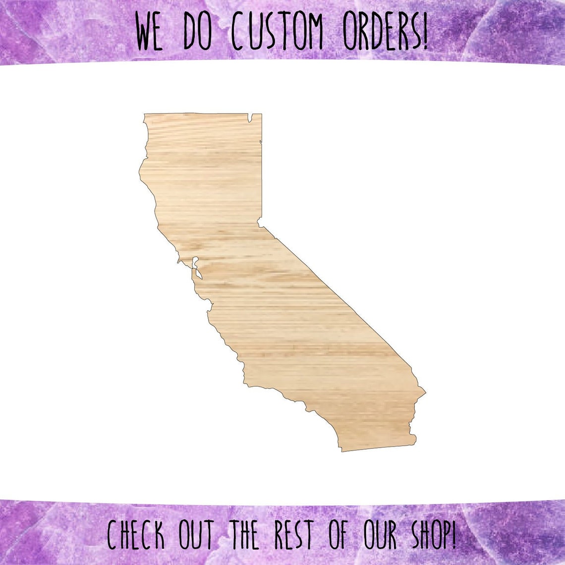 California State Cut out CA Wooden Cut out Laser Cut State | Etsy