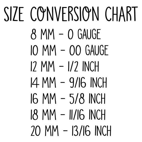 00 Gauge Size Chart