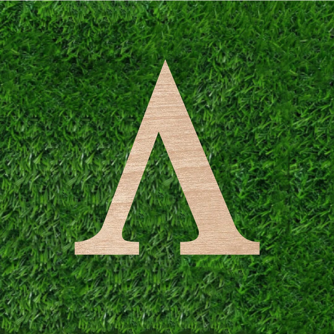 Mu Handwritten Greek Letter Mu Wood Cut Out, Greek Letter Cutouts, Greek Letters ...