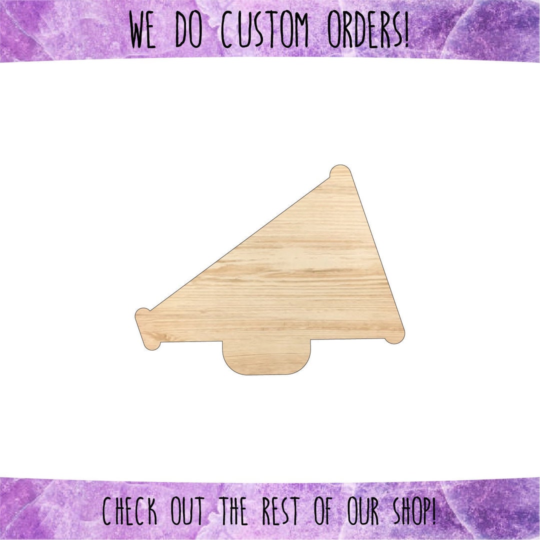 Megaphone Wood Cut Out Megaphone Wooden Shape Cheerleading Etsy