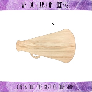 Megaphone Wood Cut out, Megaphone Wooden Shape, Megaphone Wood Shape, Wooden Cutout, Megaphone Wood Cutout, Megaphone