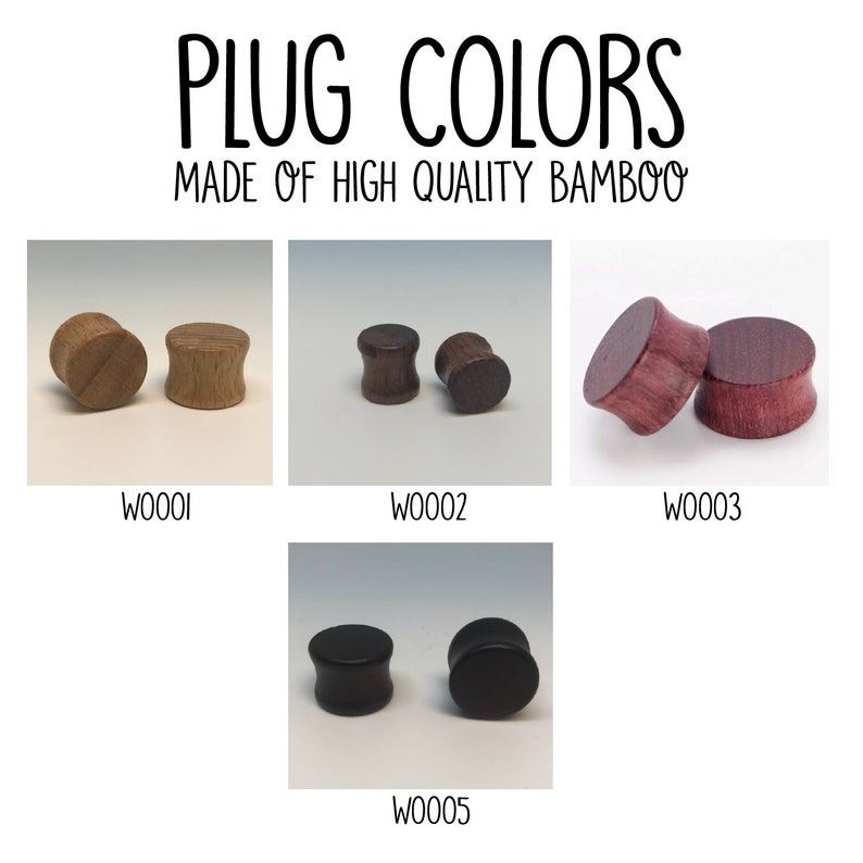Double Flare Plugs A PAIR of Bamboo Wooden Plugs Custom Plugs Dove Plugs Wooden Gauges Natural Plugs Wood Plugs Wooden Gauges