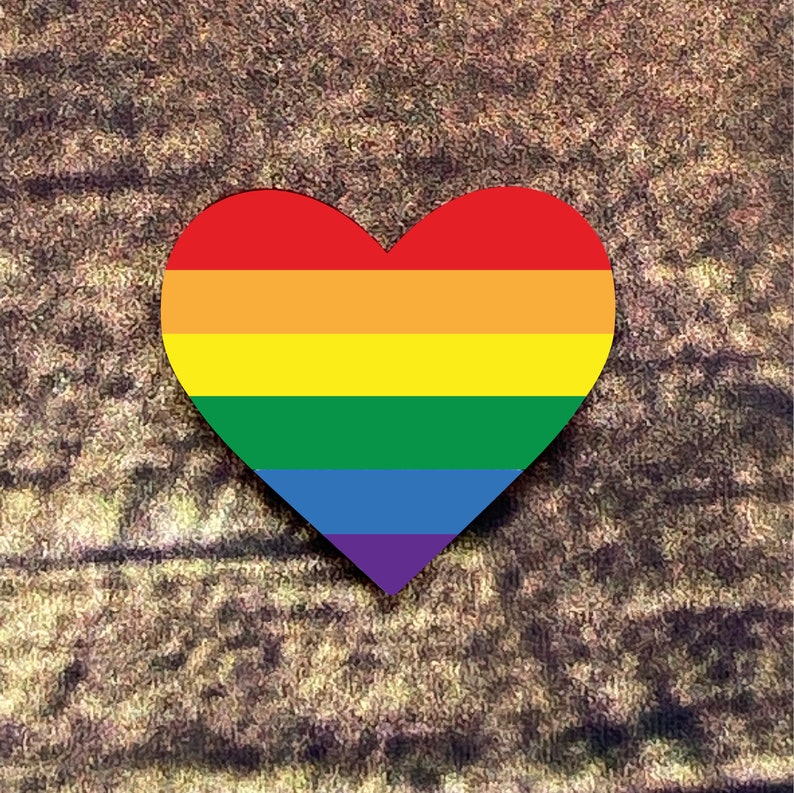 LGBTQ Pin LGBTQ Gift LGBTQ Flag Rainbow Pride Pin Rainbow Flag Brooch Rainbow Pride Pin Heart shaped Pride Pin