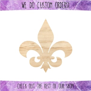 Fleur-De-Lis Wood Cut out, Fleur-De-Lis Wooden Shape, Fleur-De-Lis Wood Shape, De-Lis Cutout, De-Lis Wood Cutout, Fleur-De-Lis