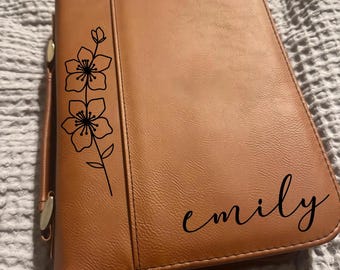 Bible Cover, Engraved “(Your Name)” Bible Cover, Custom Bible Case, Leatherette Personalized Bible Cover communion gift