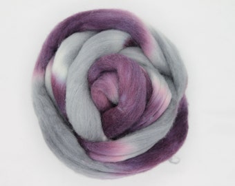 Purple Eligance - 4oz Hand Painted Wool - Merino Wool Top Roving