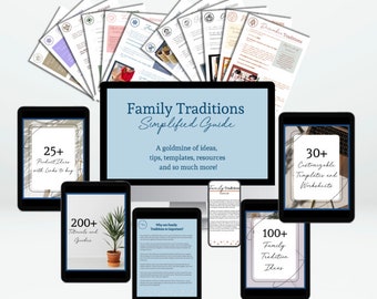 Family Traditions Ideas Guide - Templates & Tips (Digital Download)