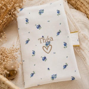 Personalized cotton gauze changing bag – Personalized toiletry bag – diaper and wipes storage – bag organizer image 5