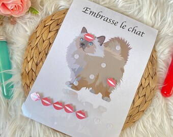 J'apprends la motricité fine thème embrasse le chat