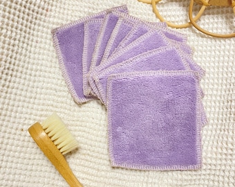 Lots de Lingettes lavables bébé diverses couleurs, éponges démaquillantes, cotons réutilisables, lingettes lavables démaquillantes.