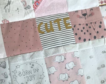 memory quilt keepsake made from precious baby clothes - single bed size