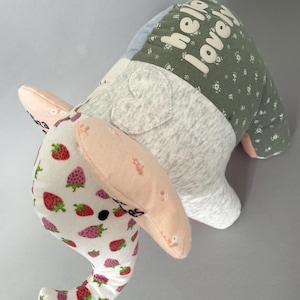 Keepsake Elephant: Handmade from Baby Clothes / Loved One's Clothing image 15