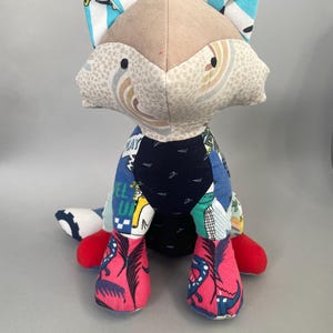 Memory keepsake fox made from baby clothes or clothing from a loved one image 6
