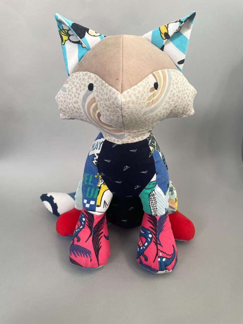 Memory keepsake fox made from baby clothes or clothing from a loved one image 6