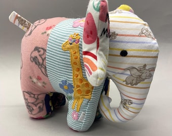 Keepsake Elephant: Handmade from Baby Clothes / Loved One's Clothing