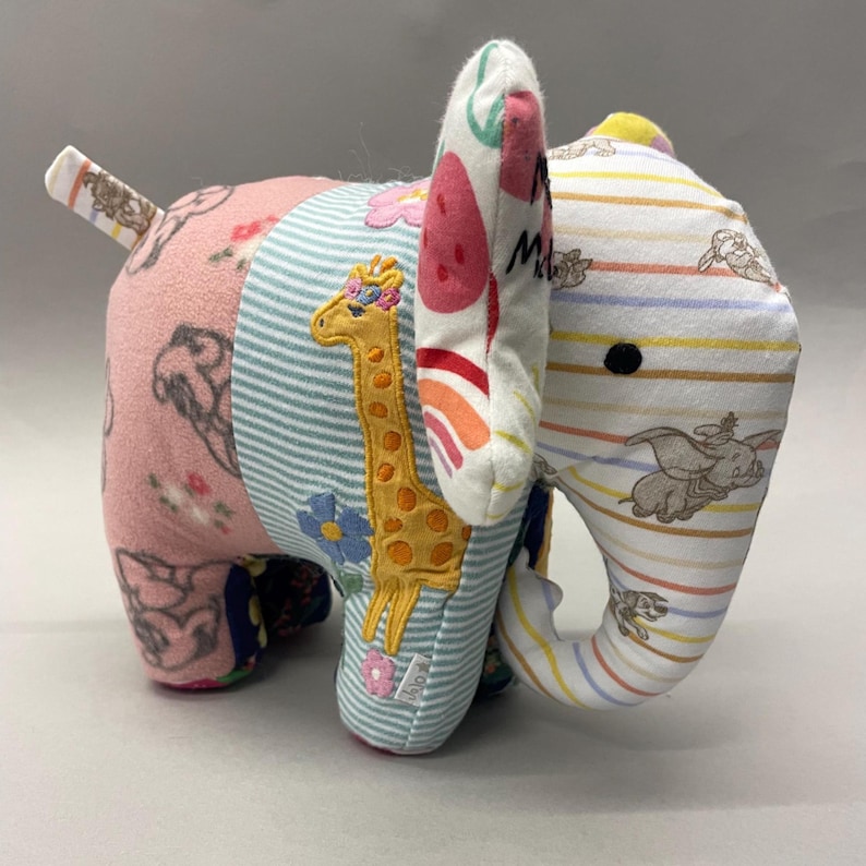 Keepsake Elephant: Handmade from Baby Clothes / Loved One's Clothing image 1