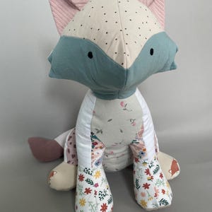 Memory keepsake fox made from baby clothes or clothing from a loved one image 10