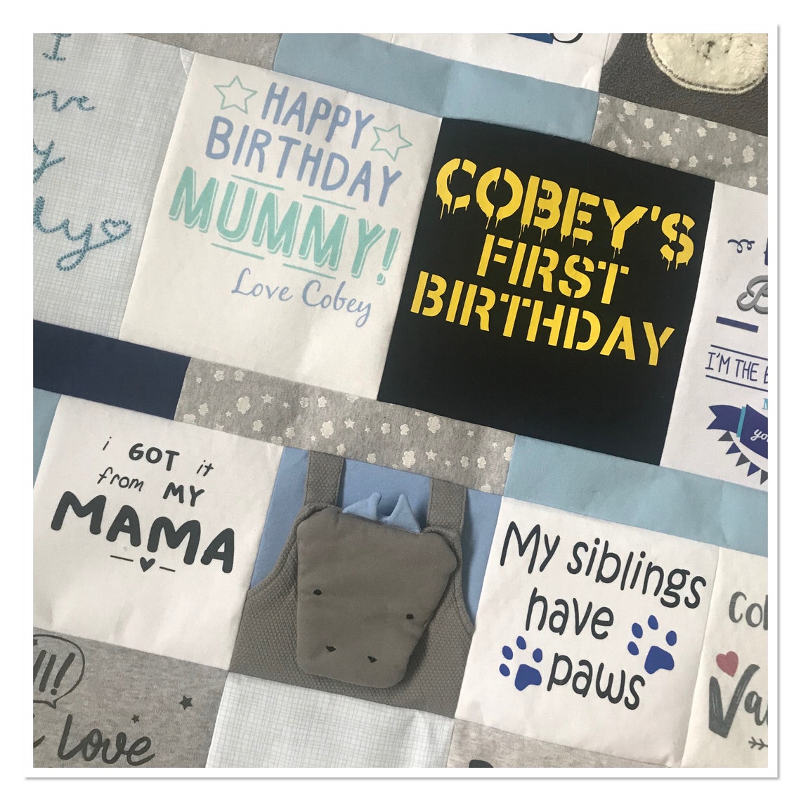 Memory Quilt Keepsake Using Old Baby Clothing Cot Size Etsy UK