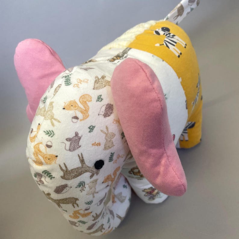 Keepsake Elephant: Handmade from Baby Clothes / Loved One's Clothing image 19