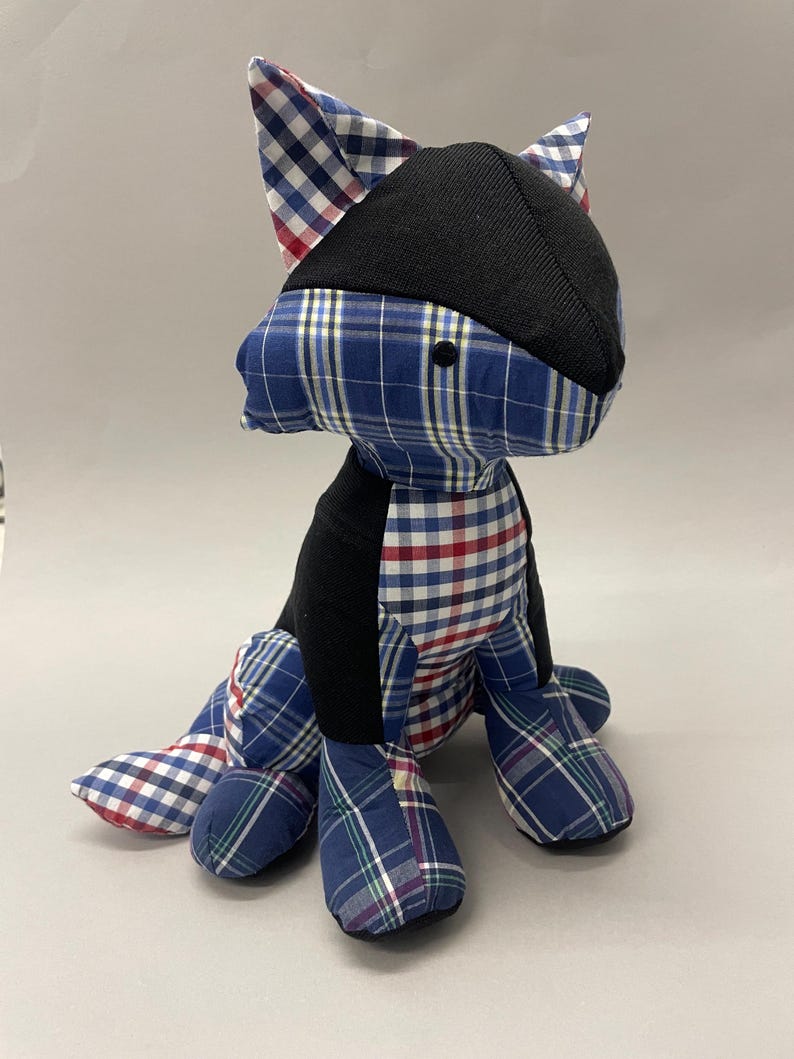 Memory keepsake fox made from baby clothes or clothing from a loved one image 9