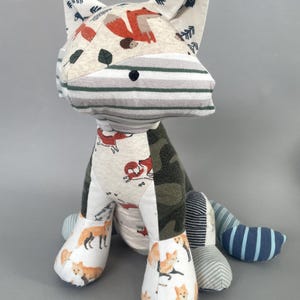 Memory keepsake fox made from baby clothes or clothing from a loved one image 7
