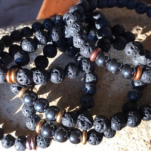 Meditation LAVA bracelets wear 1 or several Sold Seperately