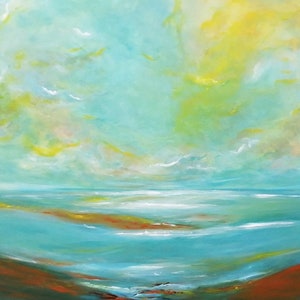 XXL acrylic painting, original and unique, painting on canvas, abstract painting, impressionism, modern work, contemporary art